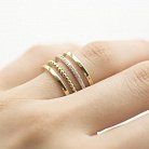 Золотое кольцо с фианитами к05683 от ювелирного магазина Оникс - 3