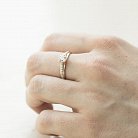 Золотое помолвочное кольцо с фианитами к04610 от ювелирного магазина Оникс - 3