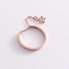 Золотое кольцо с подвеской "Звездочка" (фианиты) к06994 от ювелирного магазина Оникс - 3