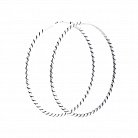 Серебряные серьги-кольца (4,5 см) 120106 от ювелирного магазина Оникс