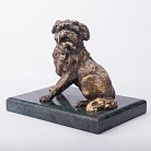 Бронзовая фигура ручной работы "Собачка в ошейнике" сер00034 от ювелирного магазина Оникс