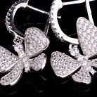 Жіночі сережки "Метелик" (фіаніти, родій) 121317 от ювелирного магазина Оникс