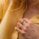 Золотое кольцо с дорожкой разноцветных натуральных камней к07582 от ювелирного магазина Оникс - 10