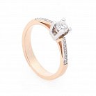 Золотое помолвочное кольцо с бриллиантами кб03036ч от ювелирного магазина Оникс