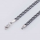 Серебряная черненая цепочка плетение Двойной ромб 10303 от ювелирного магазина Оникс - 1