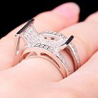Срібний перстень з фіанітами "Геометрія" 11682 от ювелирного магазина Оникс - 4