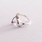 Серебряное кольцо "Ножка младенца" с фианитами 111711 от ювелирного магазина Оникс - 2