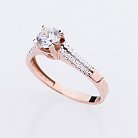 Помолвочное золотое кольцо с фианитами к04284 от ювелирного магазина Оникс