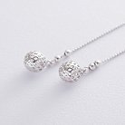 Серебряные серьги "Шарики" 122561 от ювелирного магазина Оникс - 2