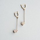 Золоті сережки "Кубики" с05652 от ювелирного магазина Оникс - 3