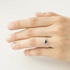 Золотое кольцо (сапфир, бриллиант) C01128R от ювелирного магазина Оникс - 3