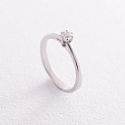 Помолвочное кольцо с фианитом (белое золото) к07170 от ювелирного магазина Оникс
