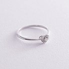 Золотое кольцо "Сердечко" с бриллиантами кб0170са от ювелирного магазина Оникс - 2