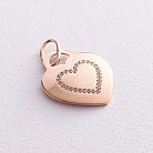 Золотая подвеска "Сердце" п01804 от ювелирного магазина Оникс