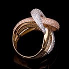 Золотое кольцо с фианитами к03917 от ювелирного магазина Оникс - 1