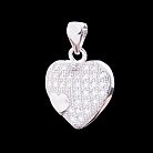 Серебряная подвеска "Сердце" с фианитами 132251 от ювелирного магазина Оникс - 1