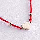 Браслет із червоною ниткою "Серце" (жовте золото) б05277 от ювелирного магазина Оникс - 4