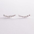 Серебряные серьги - клаймберы "Шарики" 123221 от ювелирного магазина Оникс - 3