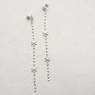 Срібні сережки з фіанітами 122159 от ювелирного магазина Оникс - 2