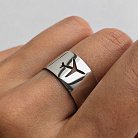 Серебряное кольцо "Самолет" 112228 от ювелирного магазина Оникс - 6