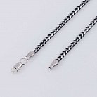 Серебряная черненая цепочка плетение Панцирное 10093 от ювелирного магазина Оникс - 1