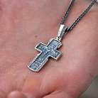 Срібний хрест з чорнінням 132346 от ювелирного магазина Оникс - 1