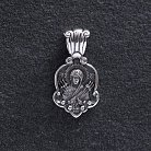 Серебряная ладанка "Божия Матерь Семистрельная" 133048 от ювелирного магазина Оникс - 3