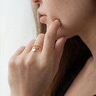 Золотое кольцо "Сердце" к05522 от ювелирного магазина Оникс - 1
