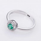 Помолвочное кольцо с бриллиантами и изумрудами LDR0591-p от ювелирного магазина Оникс - 2
