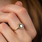 Золотое кольцо с черными бриллиантами 234543122 от ювелирного магазина Оникс - 4