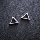 Серебряные серьги "Треугольники" 902-01273 от ювелирного магазина Оникс - 6
