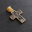 Серебряный крестик с позолотой "Распятие'' 131930 от ювелирного магазина Оникс - 2