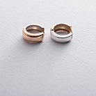 Золотые серьги-кольца без камней с05029 от ювелирного магазина Оникс - 3