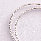 Сережки - кільця в білому золоті (3.8 см) с07796 от ювелирного магазина Оникс - 4
