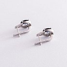 Срібні сережки з сапфірами і фіанітами 2935/9р-HSPH от ювелирного магазина Оникс - 3