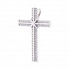 Срібний хрестик з фіанітами 131912 от ювелирного магазина Оникс