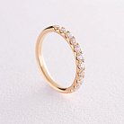 Золотое кольцо с дорожкой камней (бриллианты) кб0464ca от ювелирного магазина Оникс