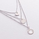 Колье "Сердце и круги" в белом золоте кол01584 от ювелирного магазина Оникс