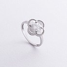 Серебряное кольцо "Клевер" (перламутр) 112768 от ювелирного магазина Оникс