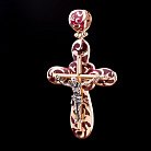 Православный крест с эмалью п00535 от ювелирного магазина Оникс