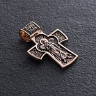 Золотой православный крест "Распятие. Ангел Хранитель" п02885 от ювелирного магазина Оникс - 2
