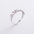 Золотое кольцо "Сердечки" (фианиты) к05595 от ювелирного магазина Оникс - 2