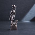 Серебряная фигура ручной работы "Франт с собачкой" сер00010 от ювелирного магазина Оникс - 2