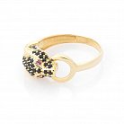 Золотое кольцо "Пантера" (фианиты) к05000 от ювелирного магазина Оникс - 2
