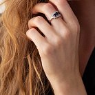 Золотое кольцо с бриллиантами и сапфирами к1597 от ювелирного магазина Оникс - 1