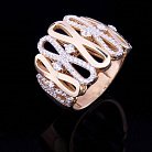 Женское золотое кольцо с фианитами к02870 от ювелирного магазина Оникс - 1