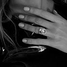 Широкое серебряное кольцо БДСМ 112648 от ювелирного магазина Оникс