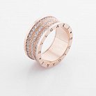 Золотое кольцо с фианитами к05234 от ювелирного магазина Оникс