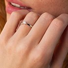 Помолвочное кольцо в белом золоте (бриллиант) кб0270 от ювелирного магазина Оникс - 4