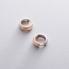 Золотые серьги-кольца без камней с05029 от ювелирного магазина Оникс - 6